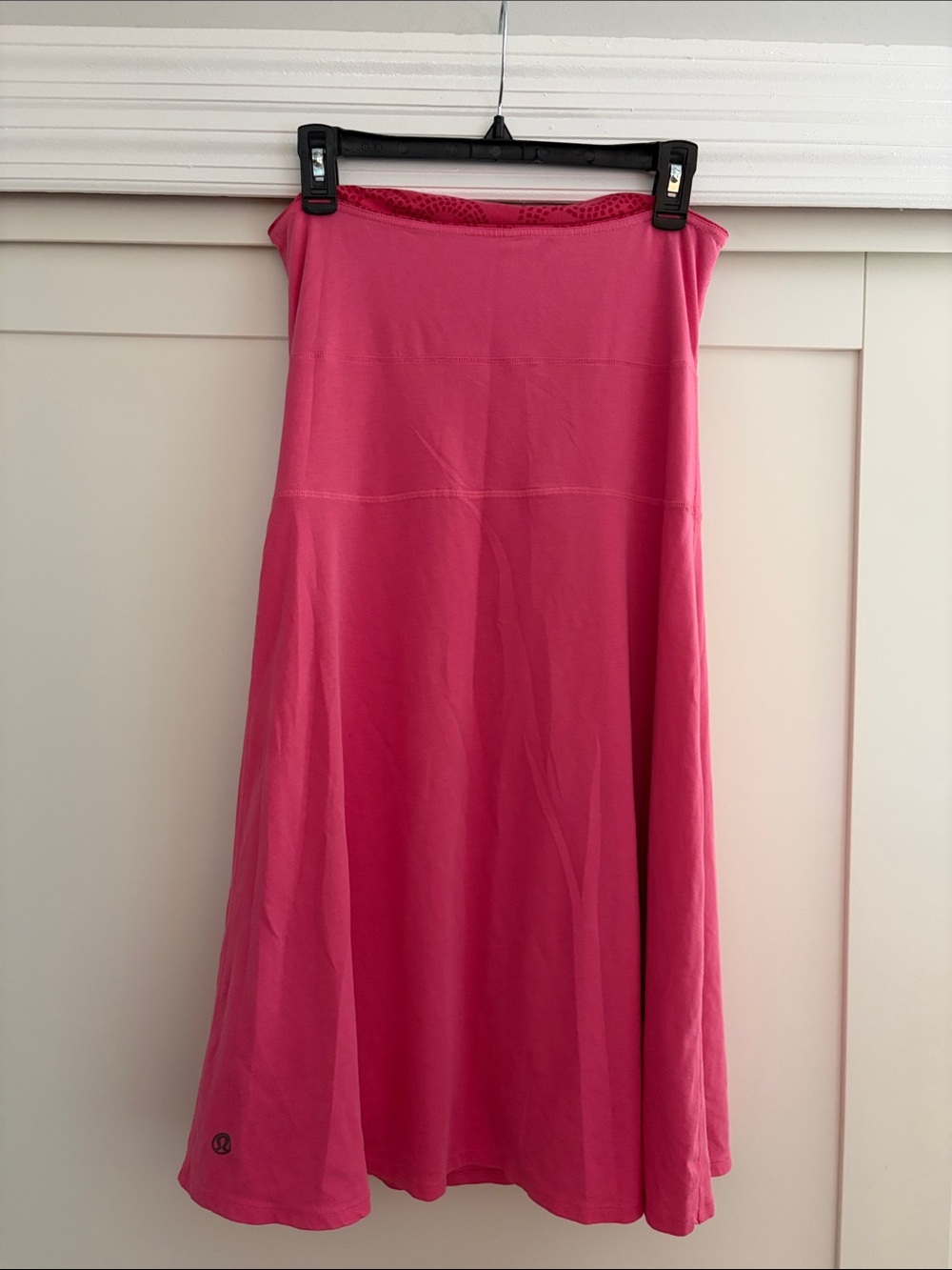 Lululemon Hot Pink Reversible Patterned/Solid Strapless Dress-Size Large
